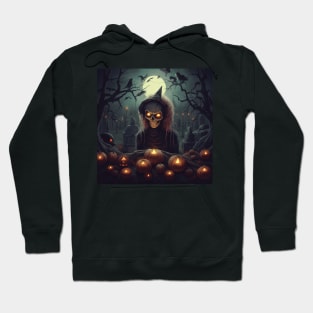 scary witch with pumpkins Hoodie